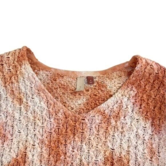 Anthropologie Pilcro Knit Cropped Tie Dye Sweater Orange - Picture 3 of 8